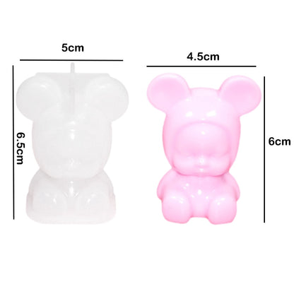 1PCS Crystal Epoxy Resin Molds 3D French Bulldog Silicone UV Resin Mould Handmade DIY Home Crafts Car Decorations Accessories