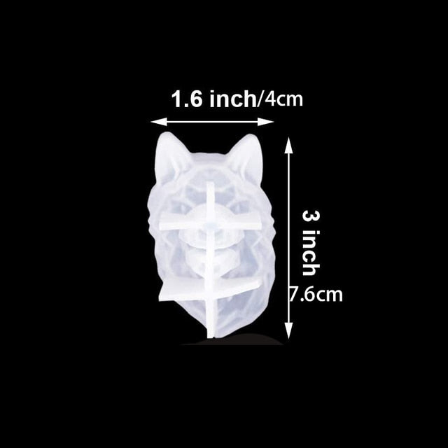 1PCS Crystal Epoxy Resin Molds 3D French Bulldog Silicone UV Resin Mould Handmade DIY Home Crafts Car Decorations Accessories